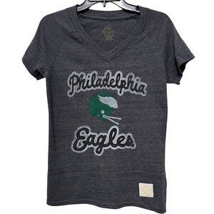 NFL Philadelphia Eagles Authentic Retro Sport V-Neck Women’s T-shirt Size Large